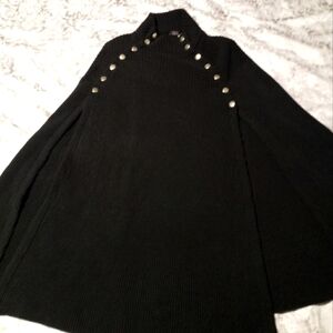 G.I.L.I CAPE SWEATER WITH GOLD HARDWARE SIZE XS/SM